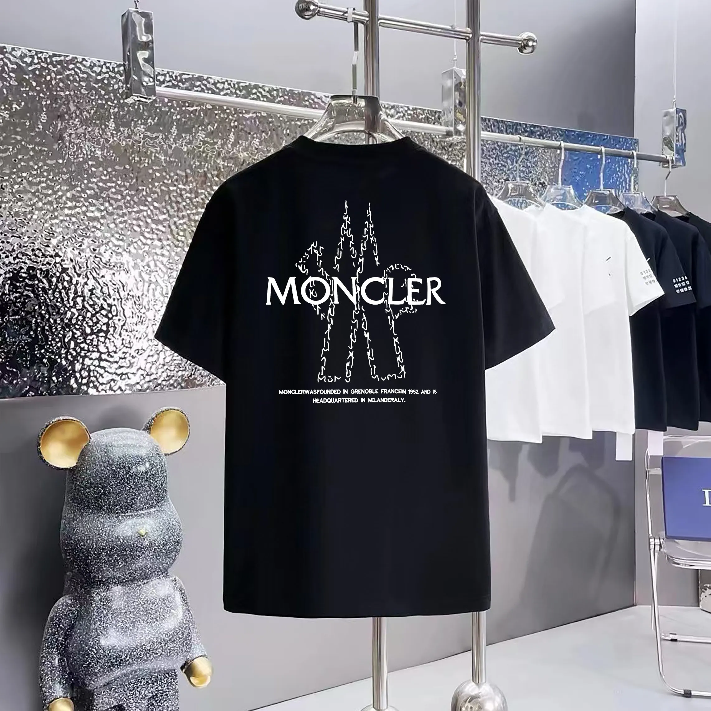 MONCLER T 1:1 300 1×1 Same Style logo OS 200 ：Black，White， ，Red， Size：XS-L